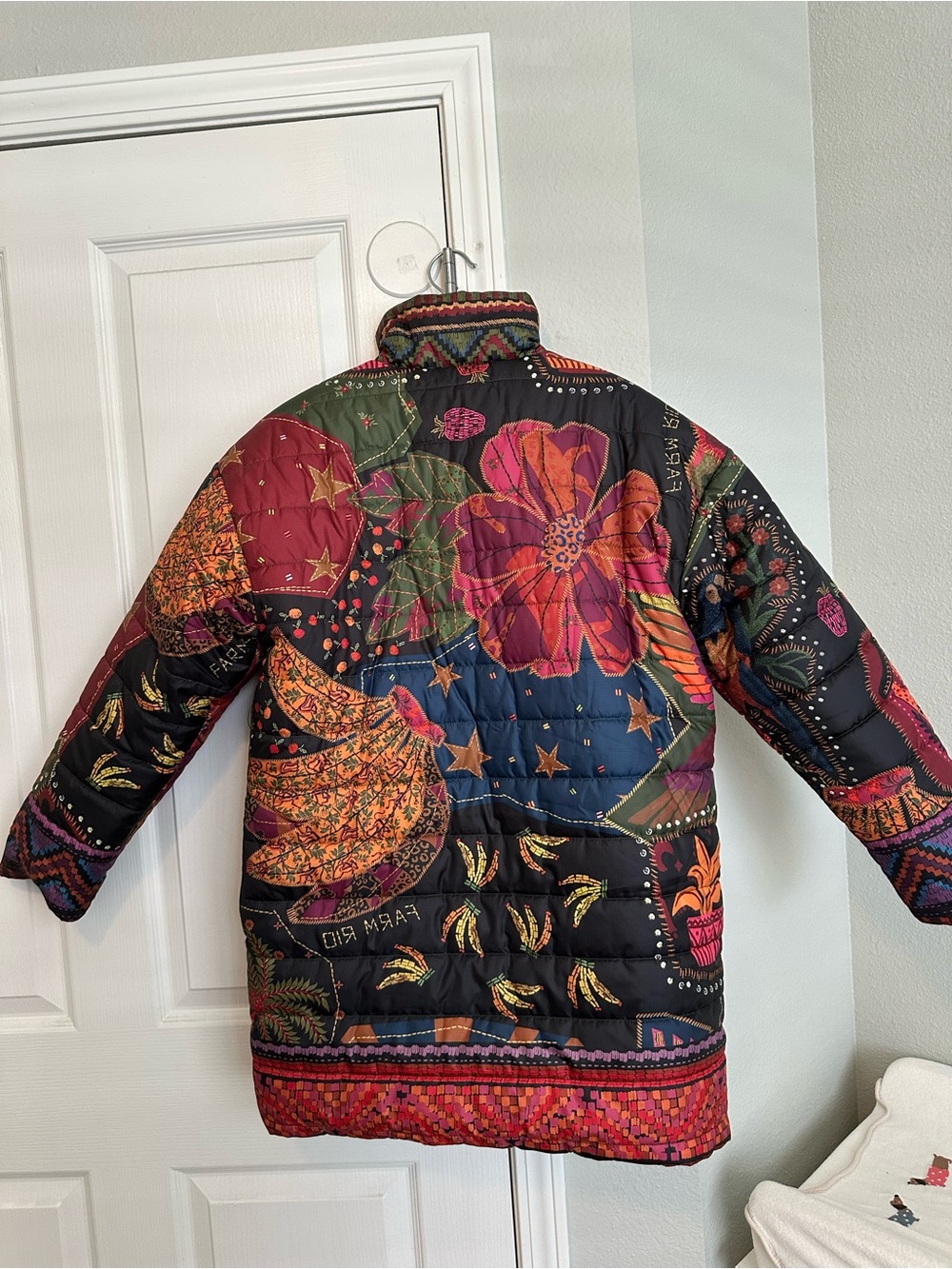 FARM Rio Multicolor Quilted Printed Puffer Jacket - Picture 7 of 13